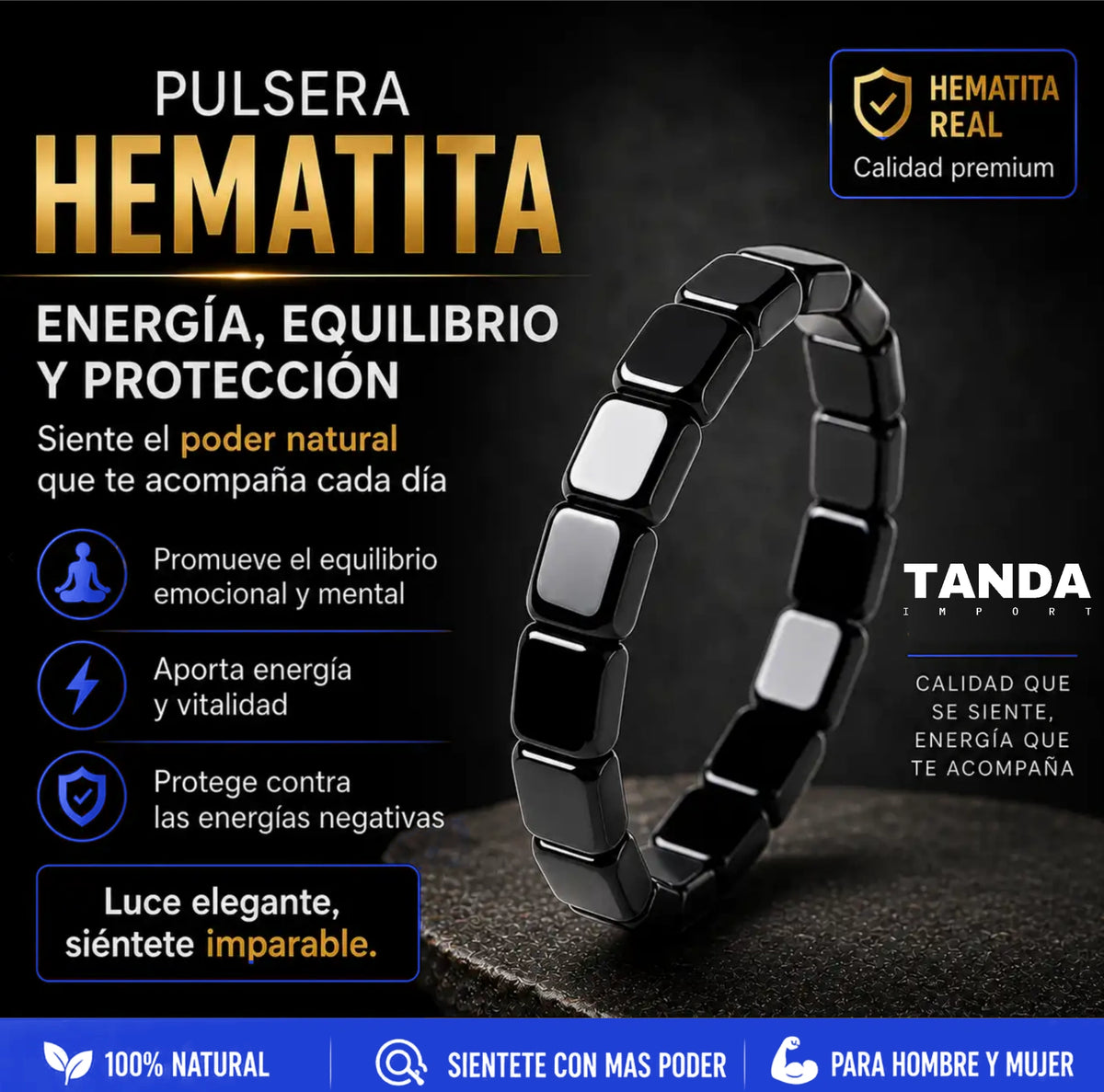 Pulsera Hematita - Recupera la fuerza que siempre tuviste